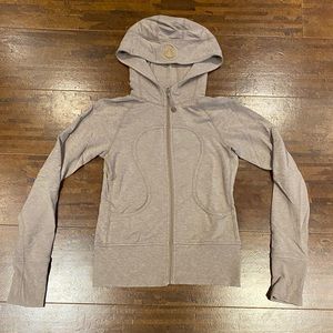 Lululemon Lightweight Scuba Hoody Zip Up - Beige Size 6